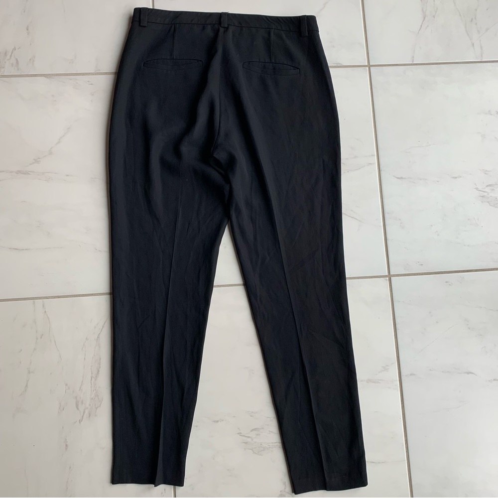 Judith & Charles black trouser pleat front pants